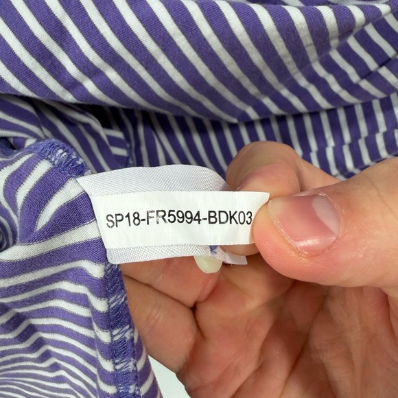 Boomerang OKCG & CC B. Draddy Polo Golf Shirt Men XL Purple White Cotton Stretch - Picture 10 of 13